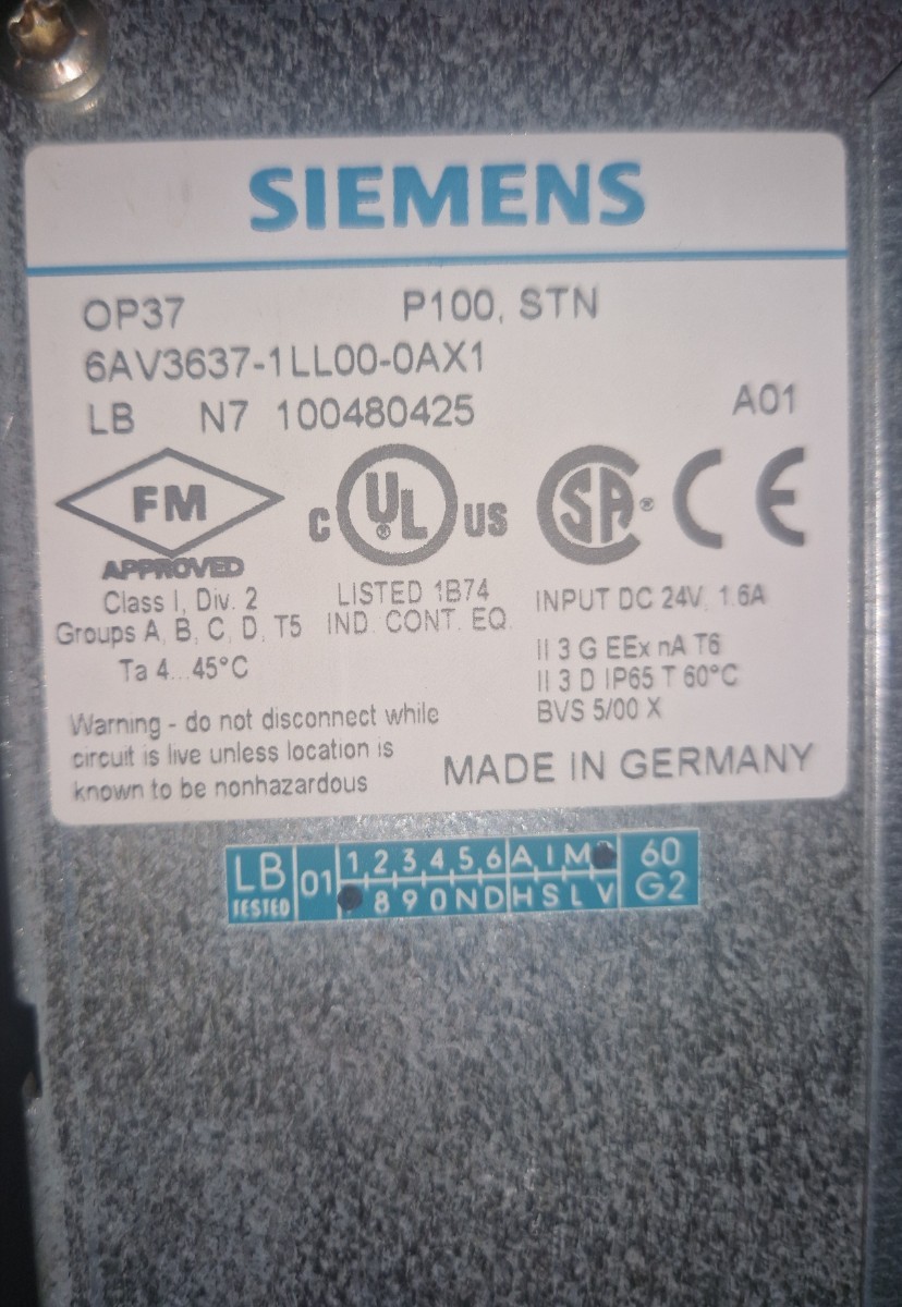 Siemens Bildschirm OP 37
