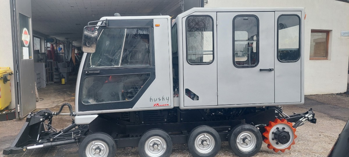 Husky mit Transportkabine